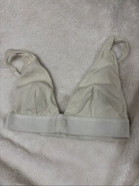 SKIMS Cream Ribbed Triangle Bralette